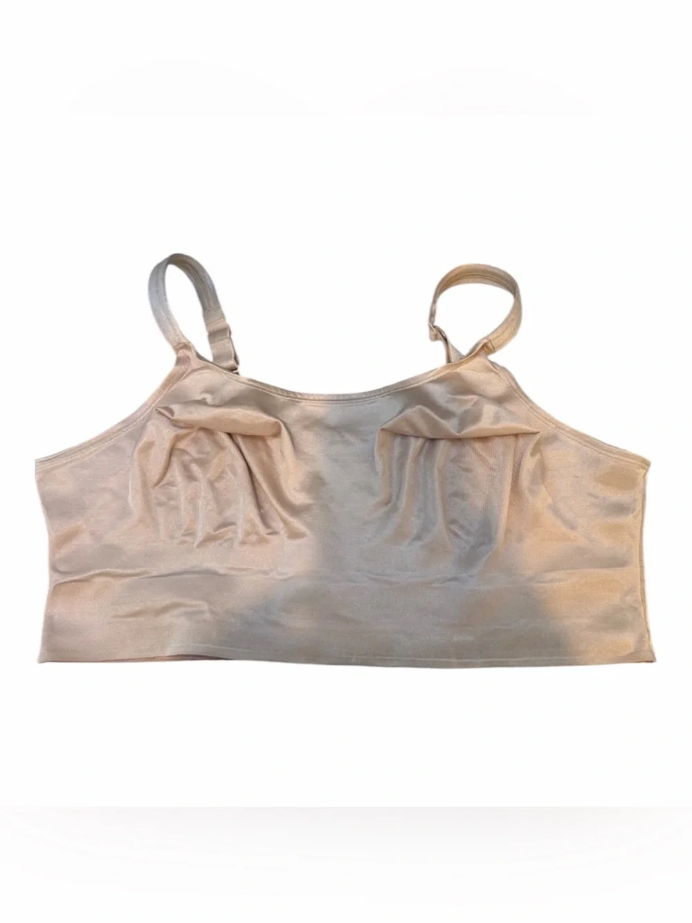 Ruby Ribbon Seamless Nude Comfort Bralette - Soft Support size 42